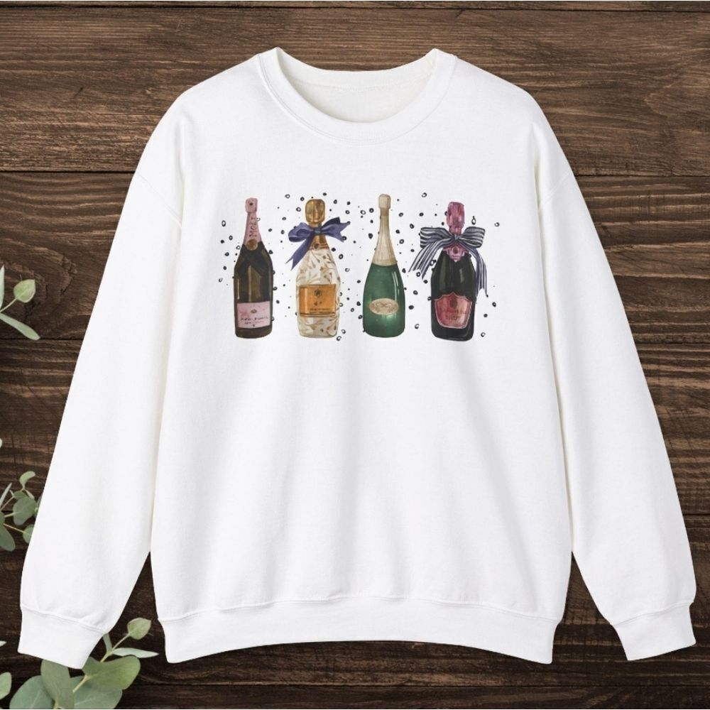 Novelty Champagne Problems Rose Prosecco Brut Sweatshirt Size M